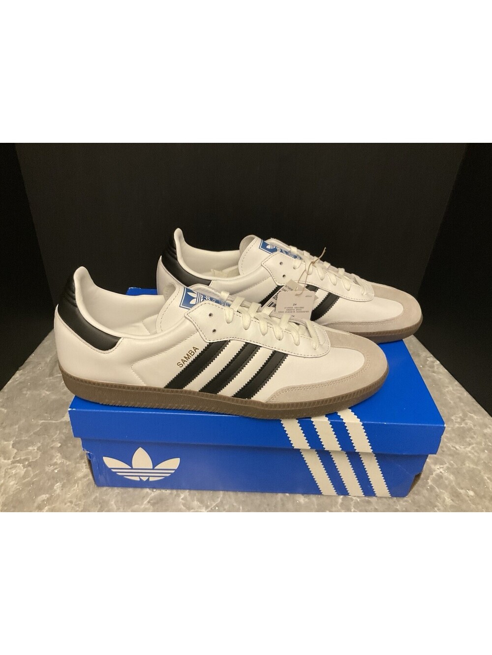 New! Men’s Adidas Originals Samba OG White/Black Athletic Shoes. Size 13. Nice!